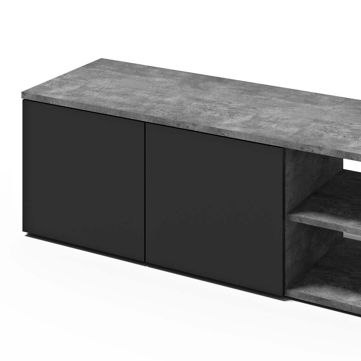 Albi Concrete / Black Metal Tv Stand 145 | Style Our Home
