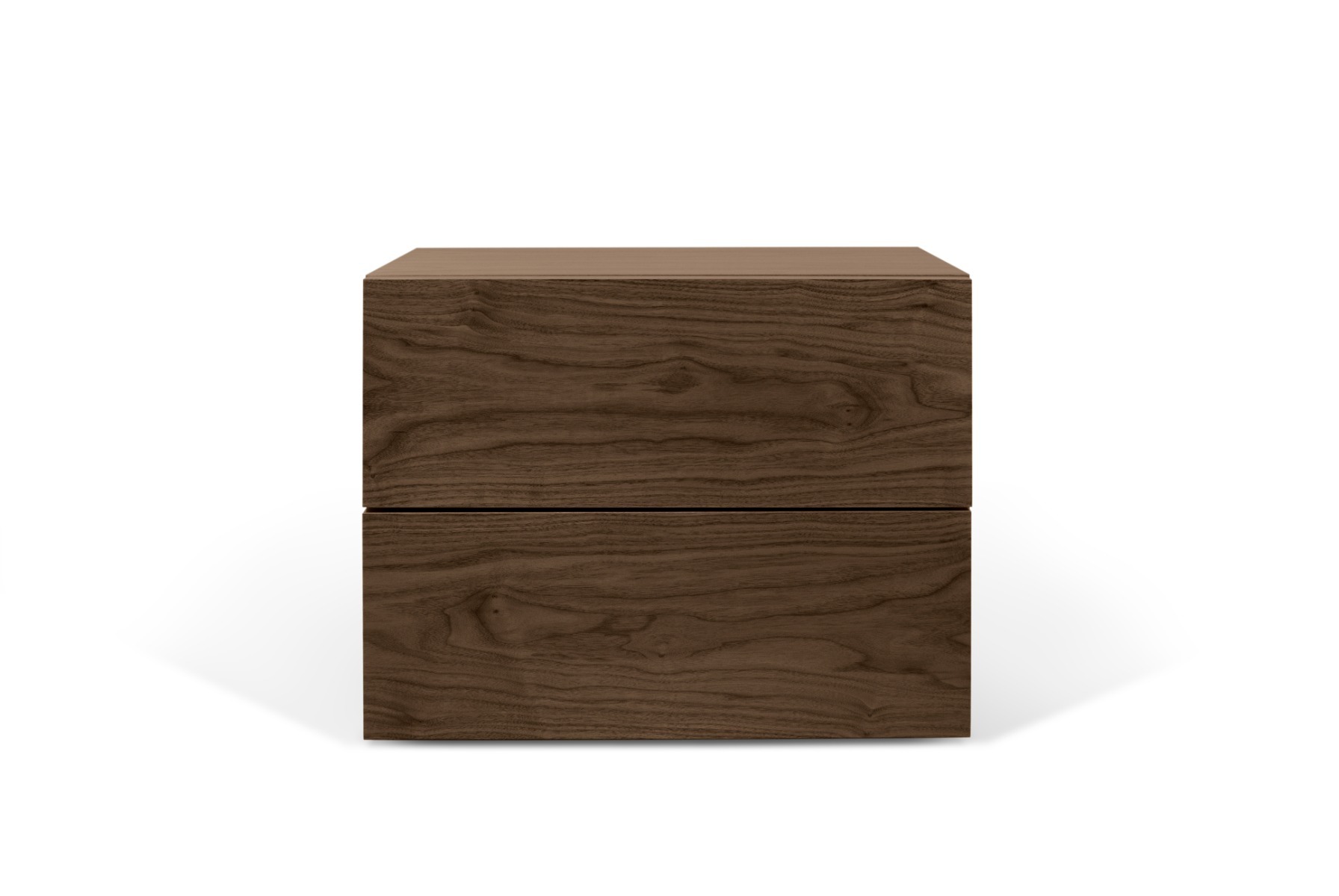 Aurora Walnut (Veneer) Night Table 2 Drawers | Style Our Home
