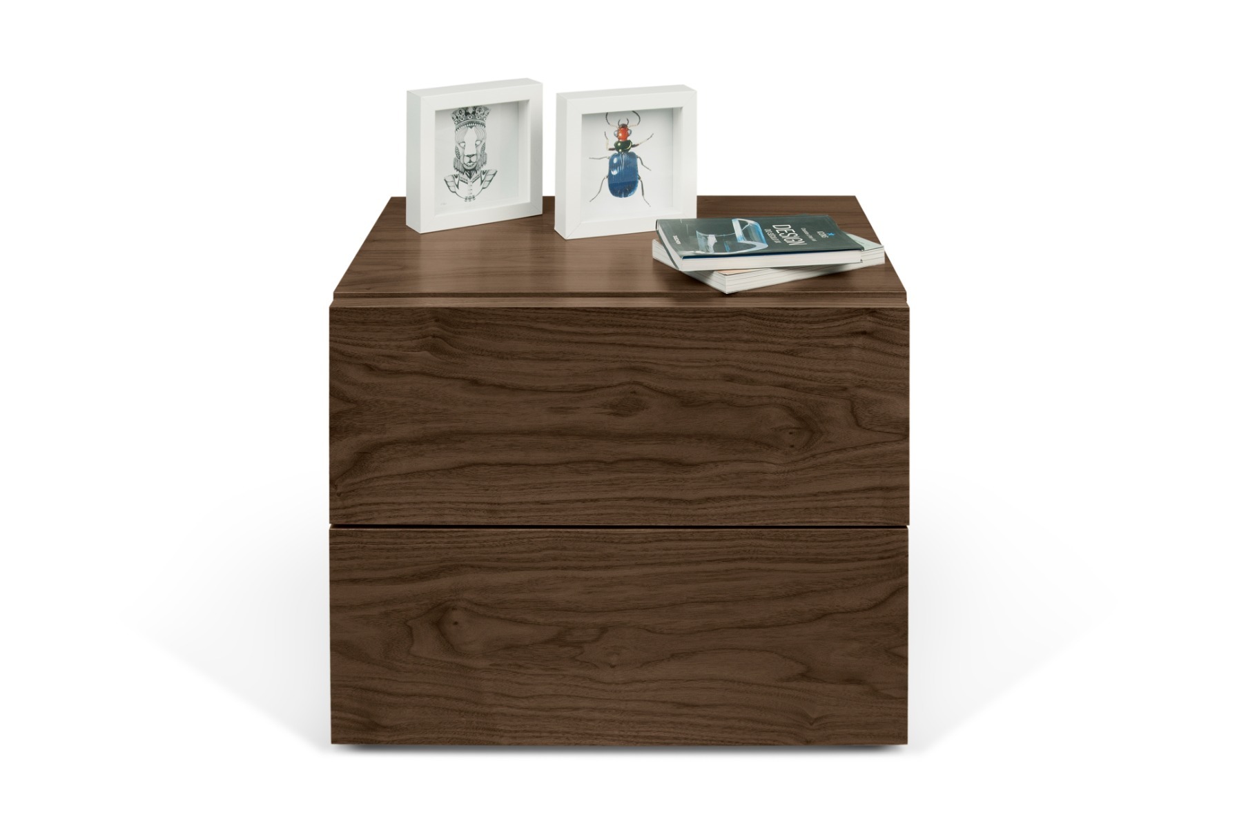 Aurora Walnut (Veneer) Night Table 2 Drawers | Style Our Home
