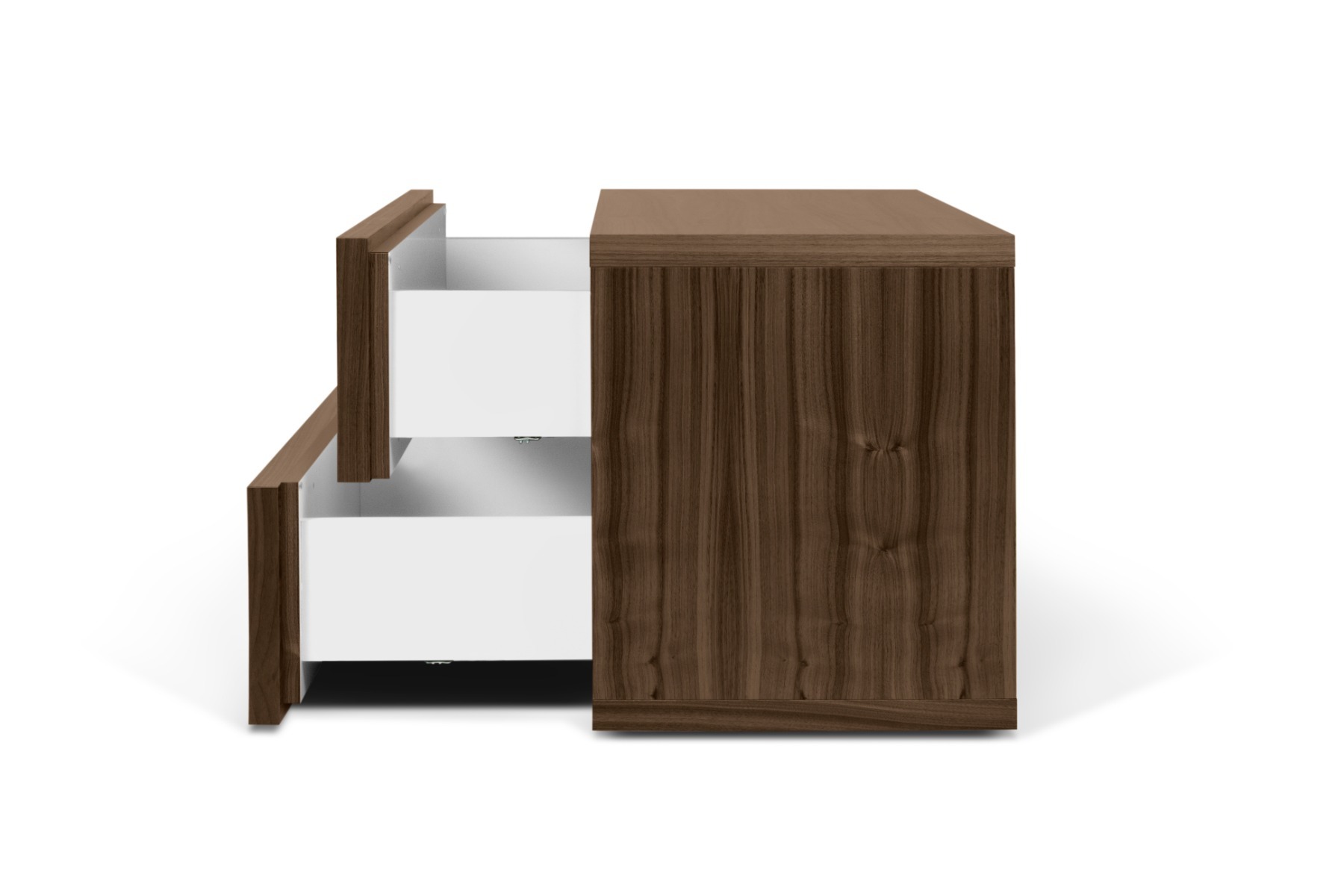 Aurora Walnut (Veneer) Night Table 2 Drawers | Style Our Home
