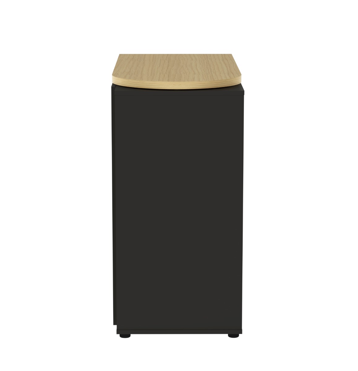 Roll Light Oak (Melamine) / Pure Black Bar Table | Style Our Home

