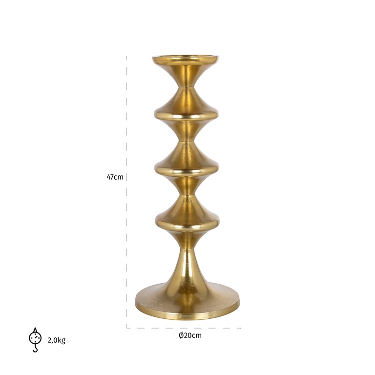 Candle Holder Ayden Big (Gold) by  Richmond Interiors | Style Our Home
