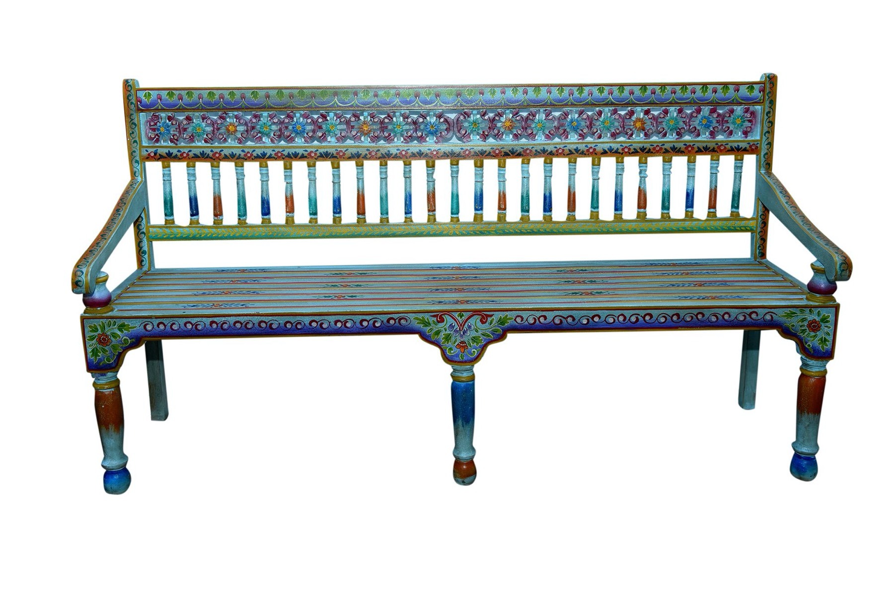 Carnival Hand Painted Bench | Style Our Home