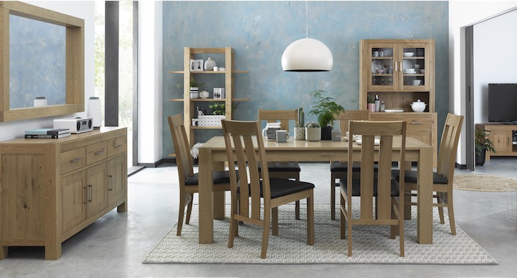 Turin Light Oak Dining Table - 6 Seater - Style our Home