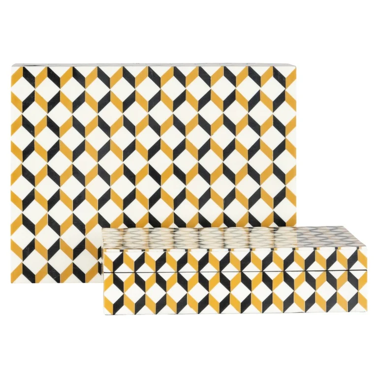 Storage box Frences set of 2 (Black/gold) by  Richmond Interiors | Style Our Home