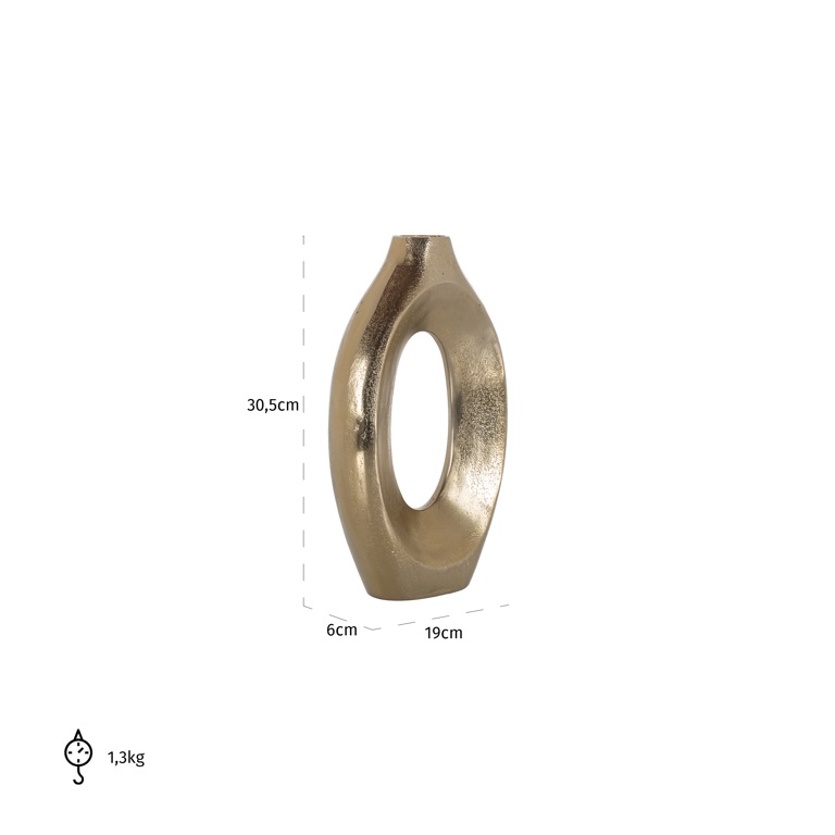 Vase Alma small (Brushed Gold) by  Richmond Interiors | Style Our Home