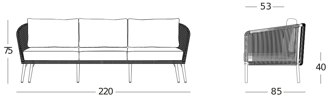 Akari Lounge Sofa 3 Seater with Almond Seat Cushions - Customisable by Vincent Sheppard| Style Our Home