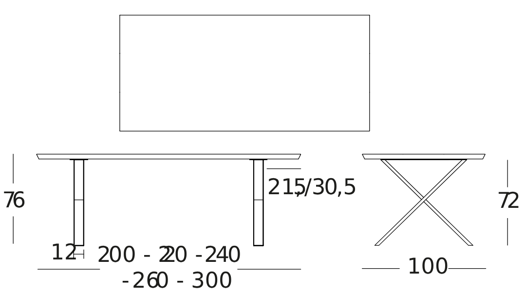 Vincent Sheppard Albert 240cm X Frame Dining Table - Style Our Home - 3