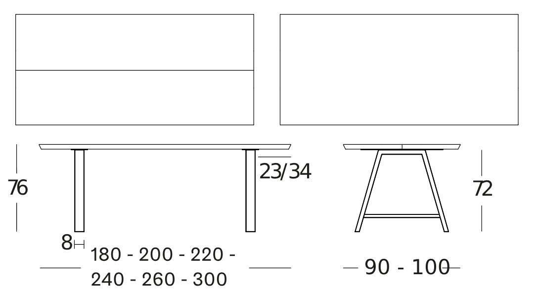 Vincent Sheppard Albert 260cm A Frame Dining Table - Style Our Home - 1
