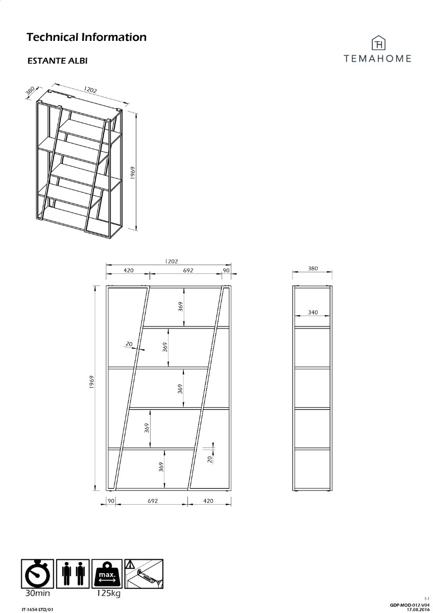 Albi Concrete / Black Metal Bookcase | Style Our Home
