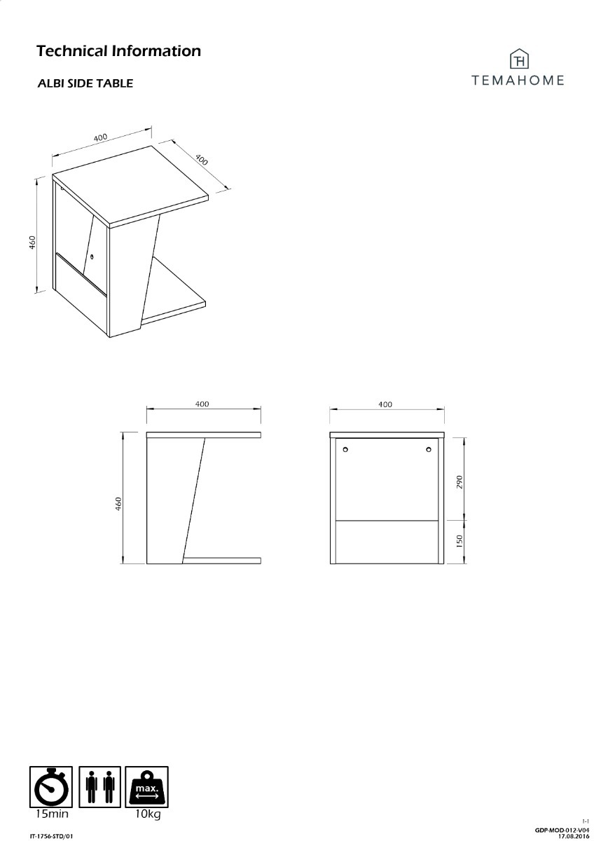 Albi Light Oak / White Side Table | Style Our Home
