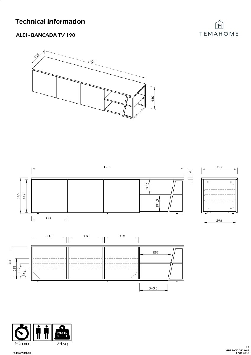 Albi Light Oak / White Metal Tv Stand 190 | Style Our Home
