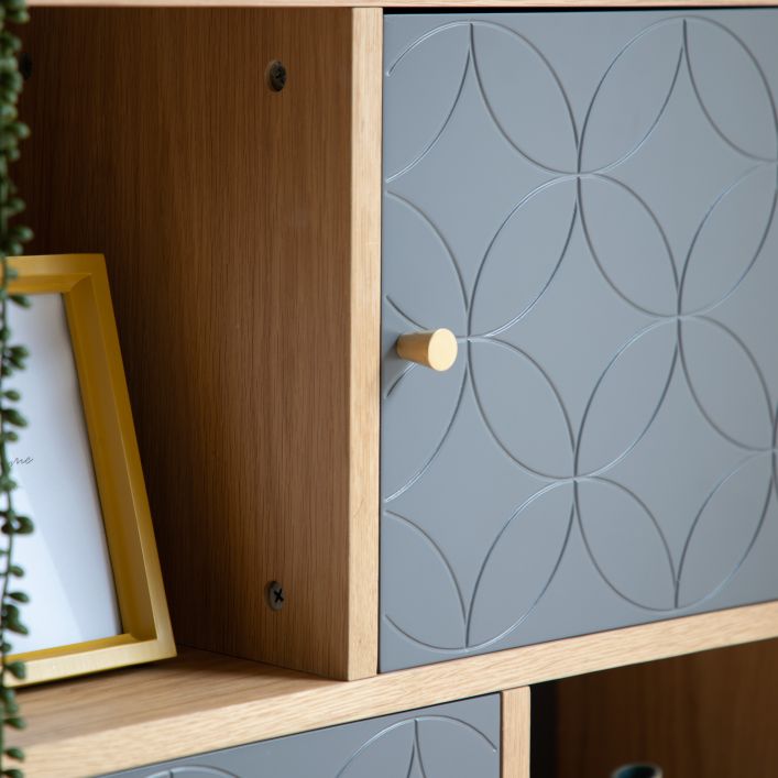 Allestree Grey & Oak Display Unit by Hudson Living | Style Our Home