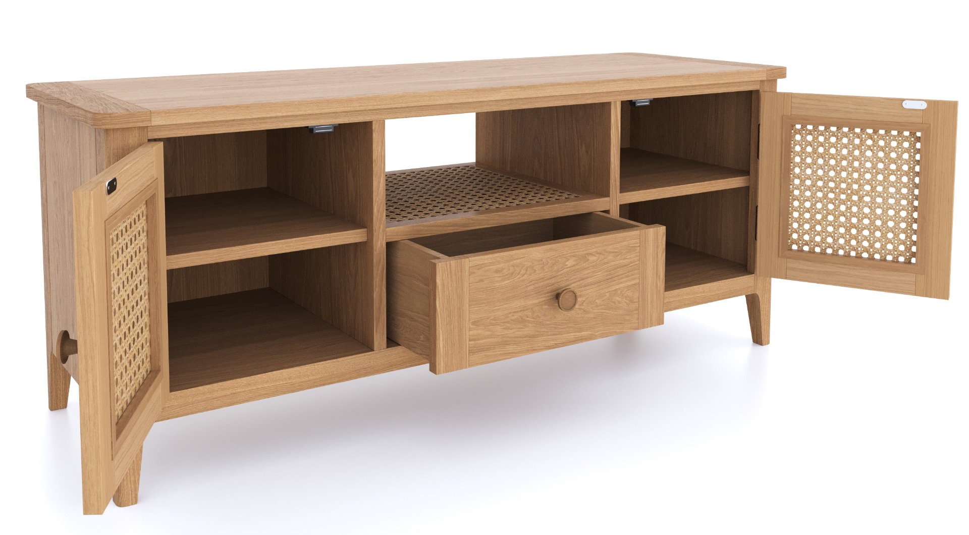 Halmstad Natural Oak Wide TV Unit by Hertiance Furniture | Style Our Home