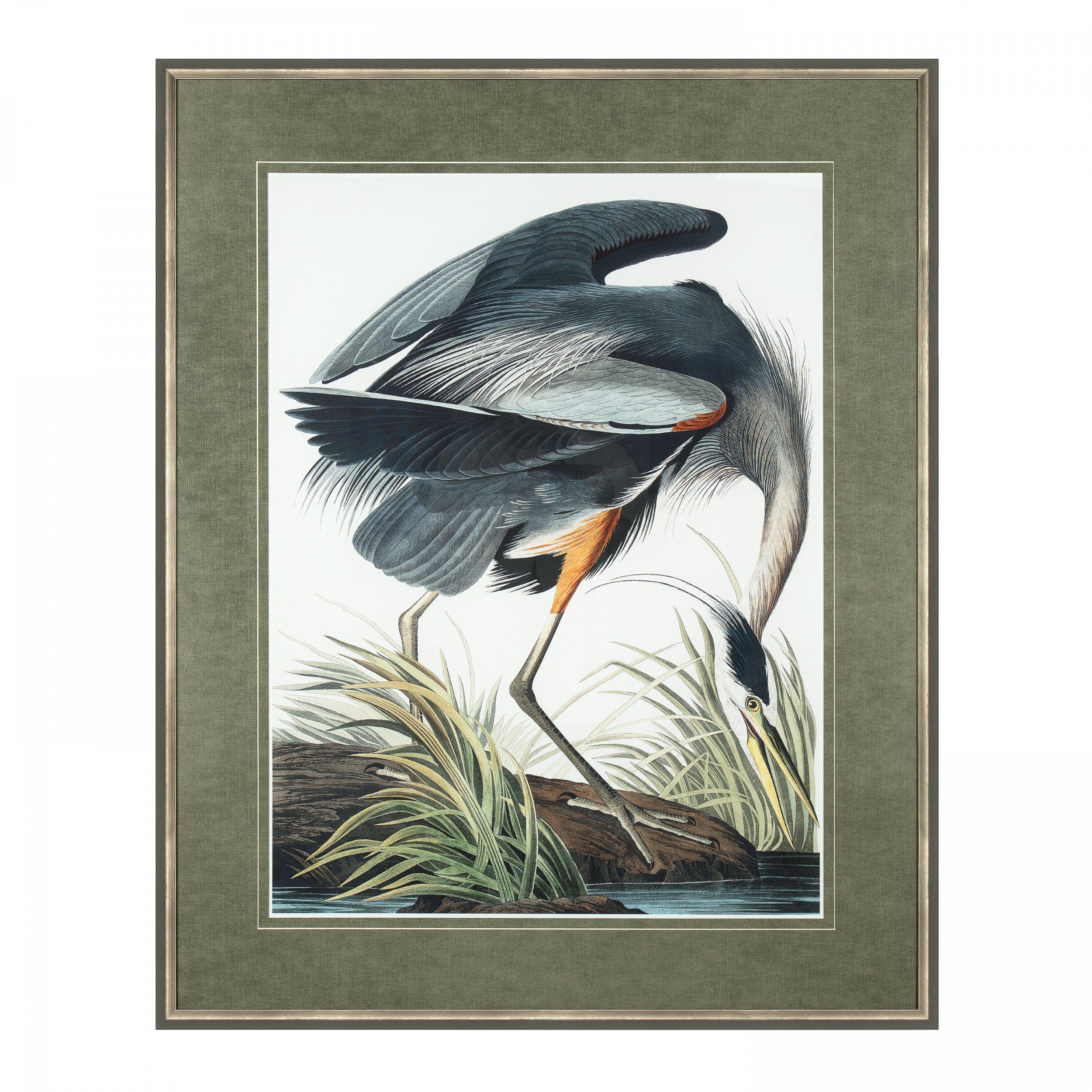 Vintage Blue Heron Framed Art  by Gallery Living | Style Our Home