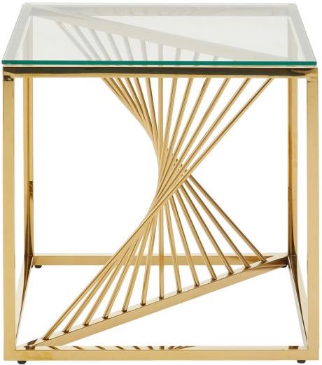 Andre Side Table with Gold Finish by Prestige | Style Our Home