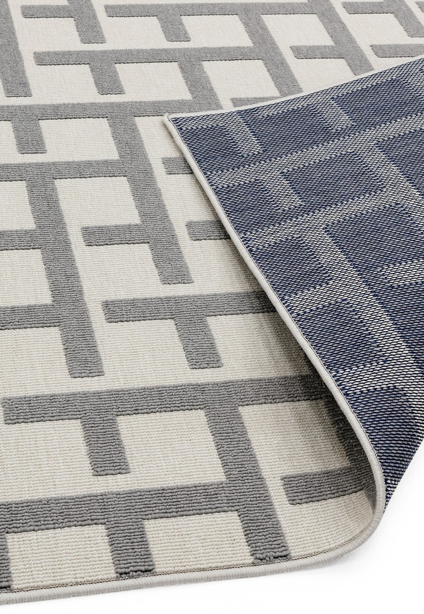 Antibes White Grey Grid Rug by Asiatic London | Style Our Home 