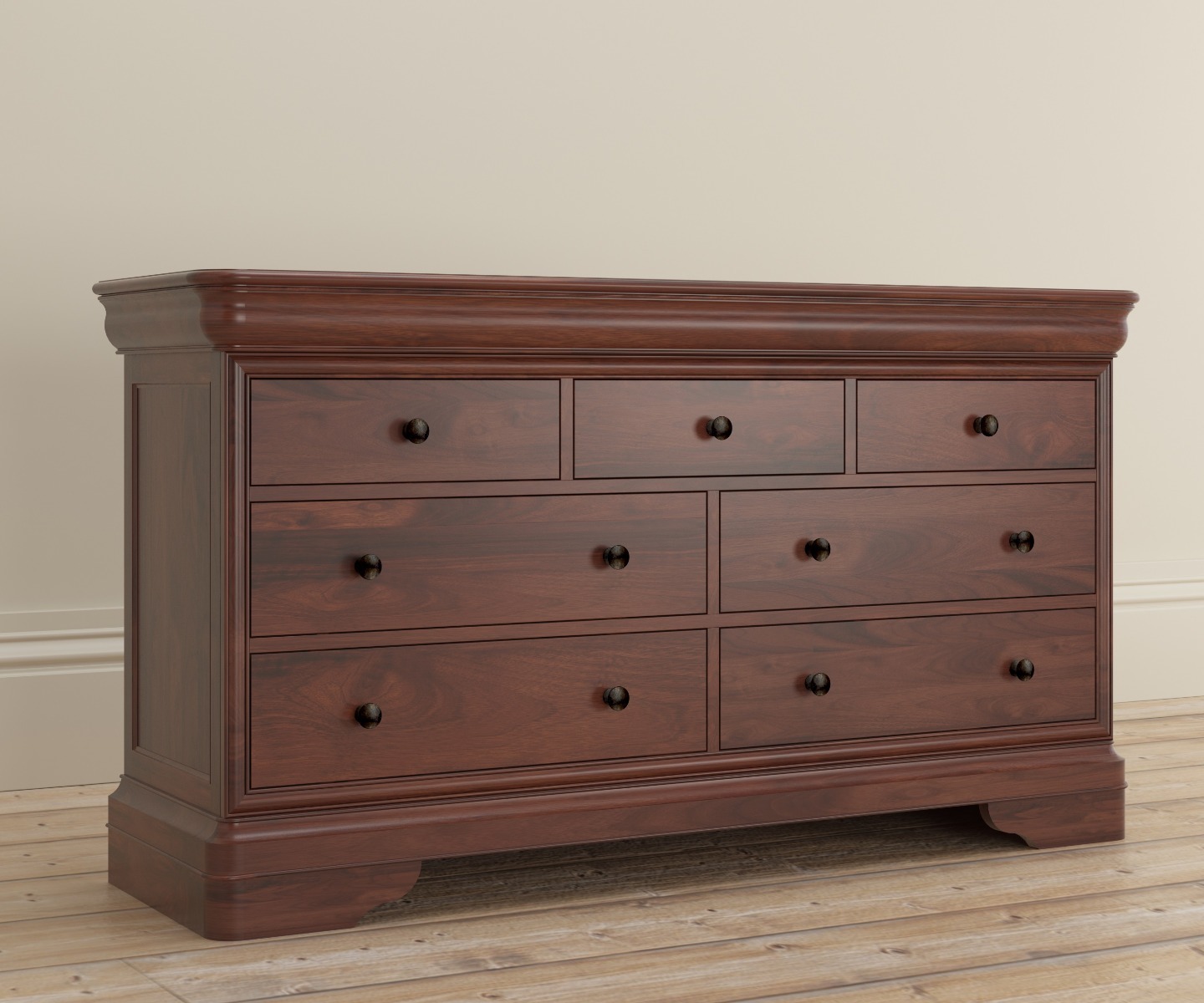 6 drawer sales cherry wood dresser