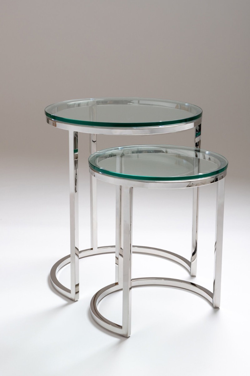 Apollo Stainless Steel Nest of two Tables by Chelsea Furniture | Style Our Home
