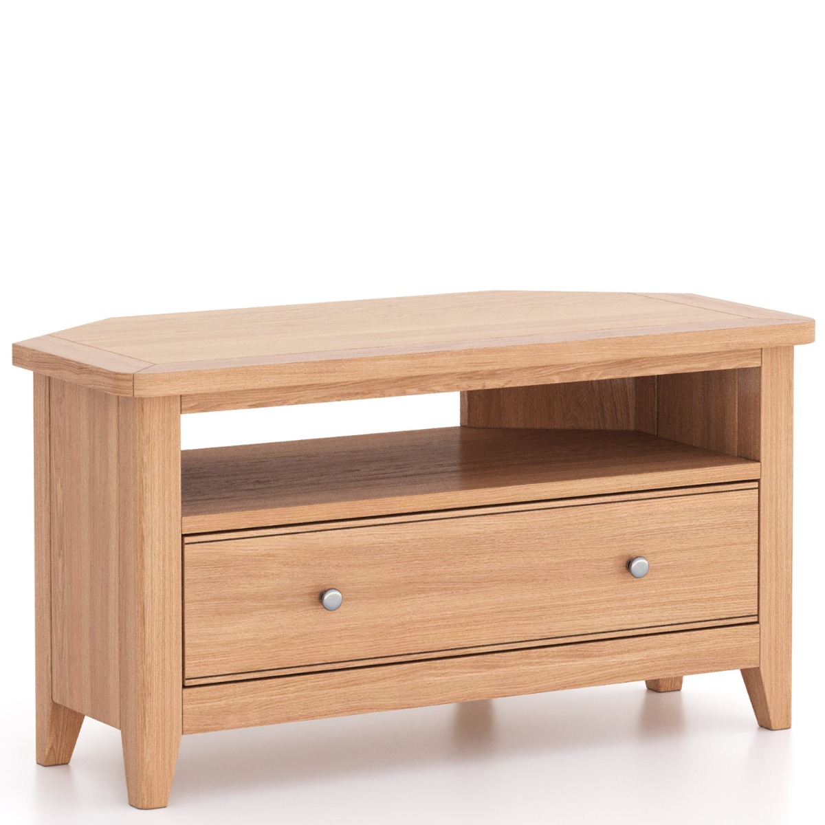 Arlyn Natual Oak Corner TV Cabinet by Hertiance Furniture | Style Our Home
