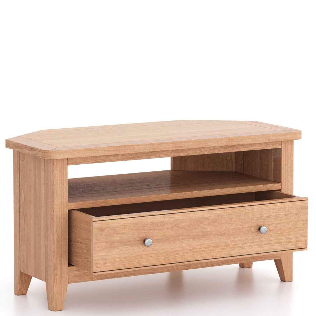 Arlyn Natual Oak Corner TV Cabinet by Hertiance Furniture | Style Our Home