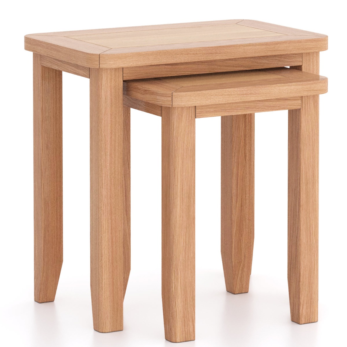 Arlyn Natual Oak Nest of 2 Tables by Hertiance Furniture | Style Our Home