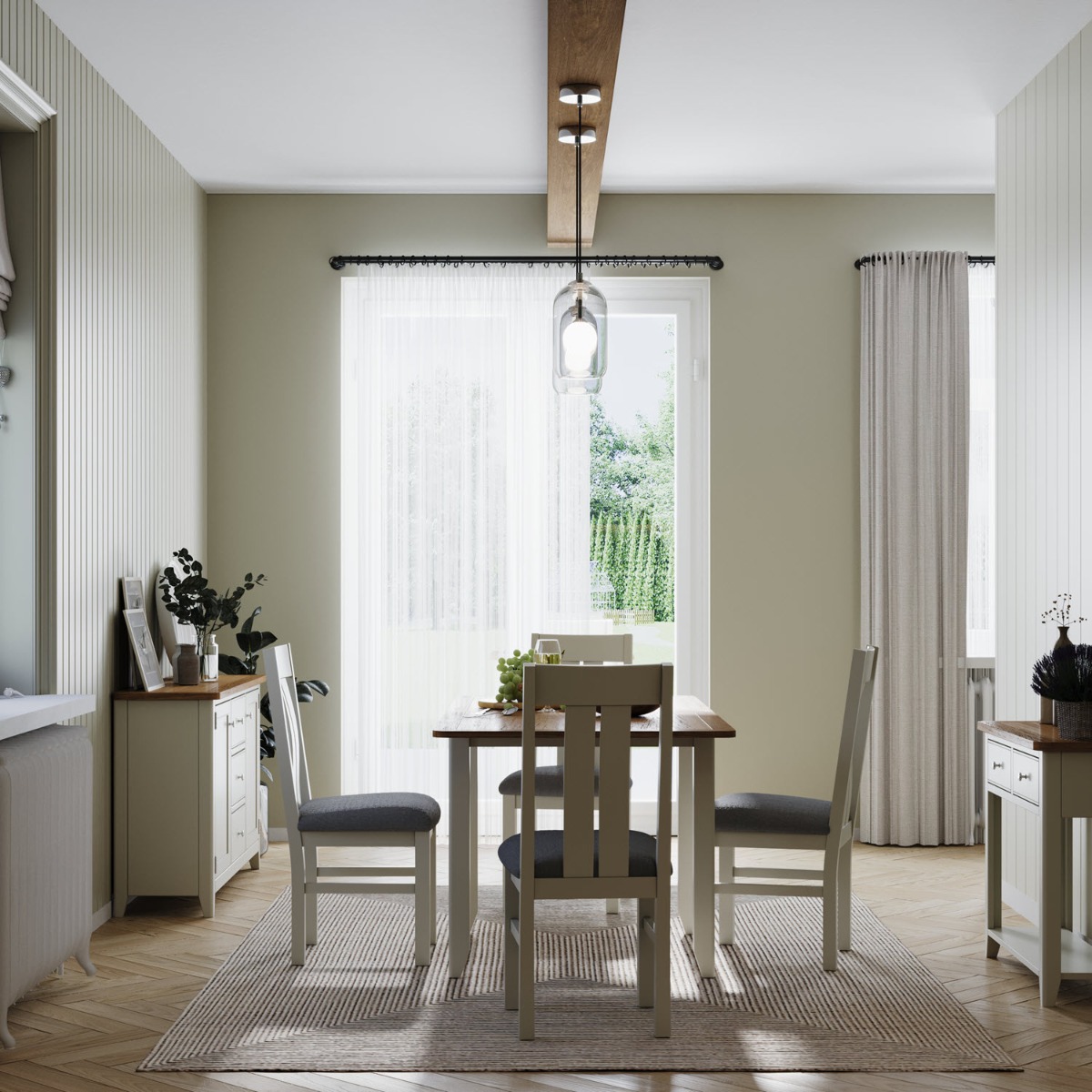 Arlyn Painted Square Dining Table by Hertiance Furniture | Style Our Home
