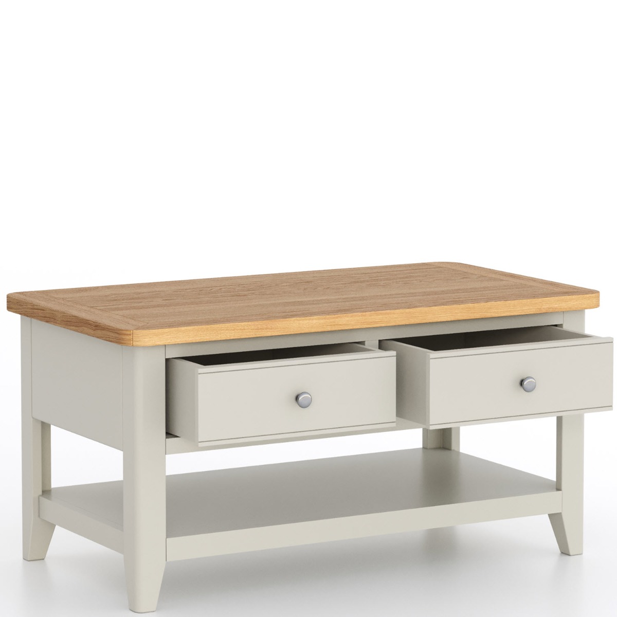 Arlyn Painted Coffee Table 2 Drawers by Hertiance Furniture | Style Our Home