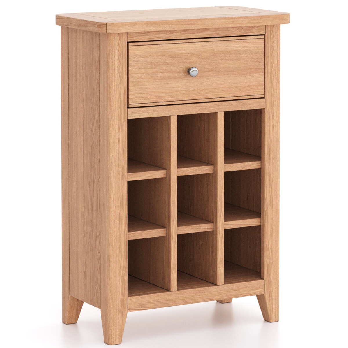 Arlyn Natual Oak Wine Cabinet by Hertiance Furniture | Style Our Home