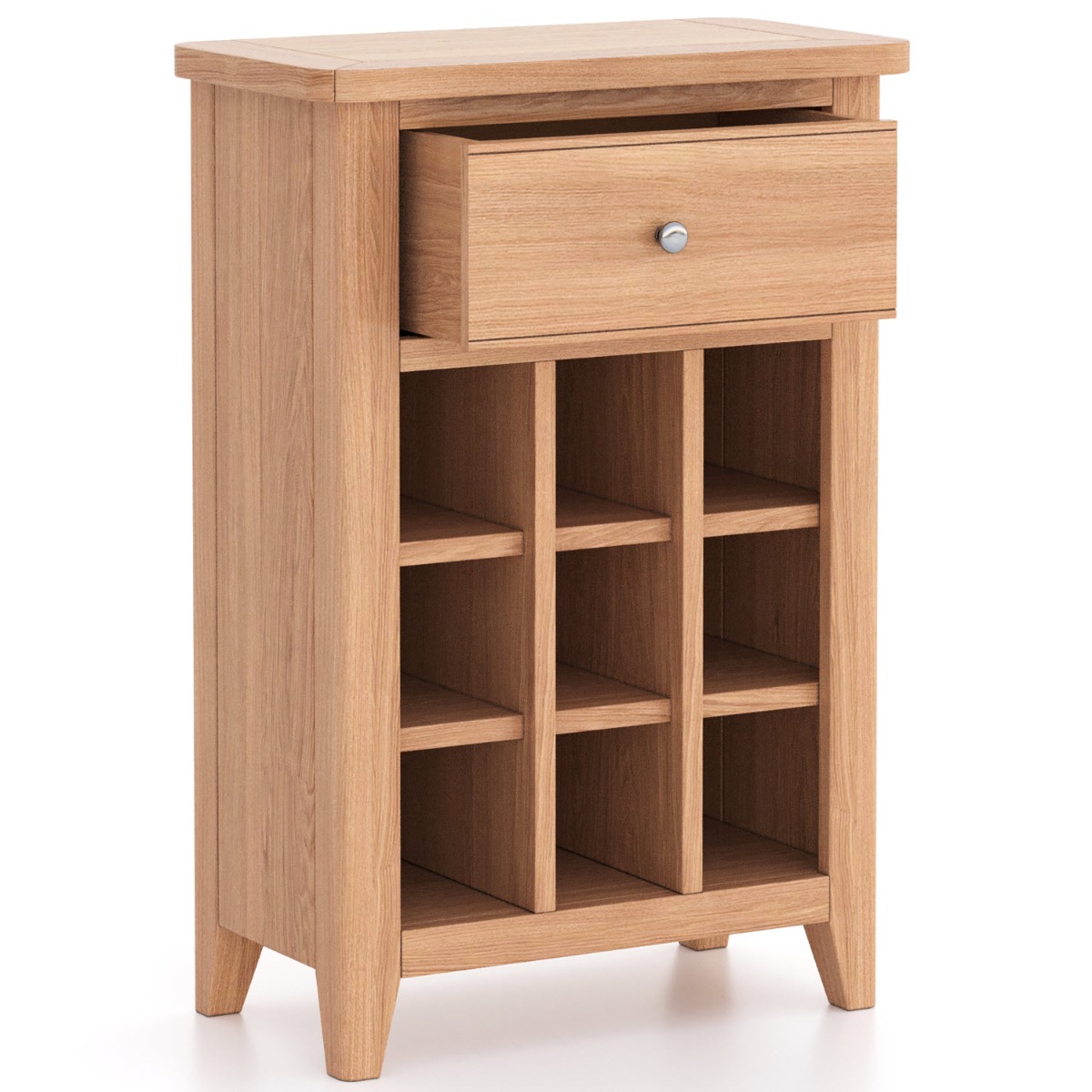 Arlyn Natual Oak Wine Cabinet by Hertiance Furniture | Style Our Home
