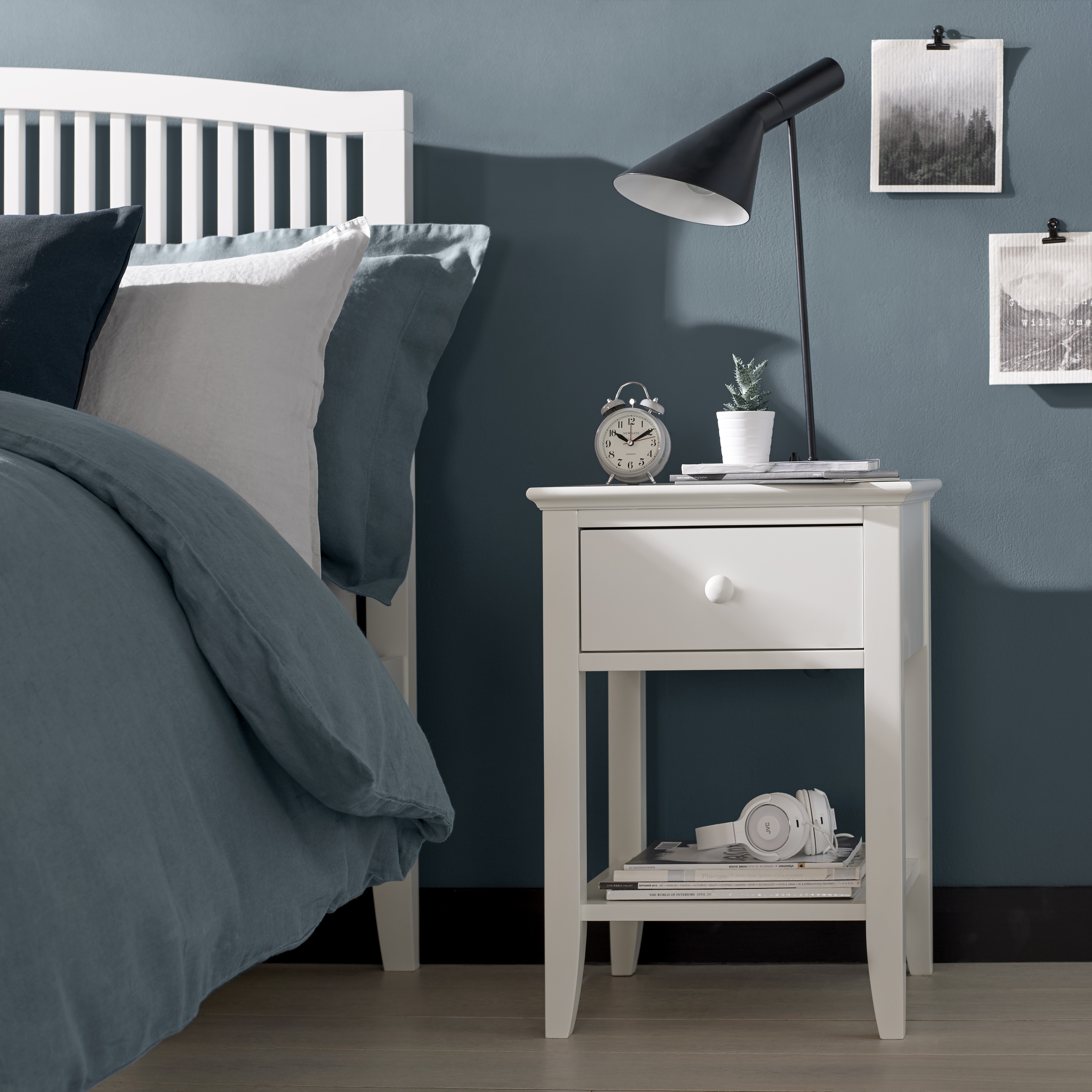 Ashby White 1 Drawer Nightstand - Style Our Home