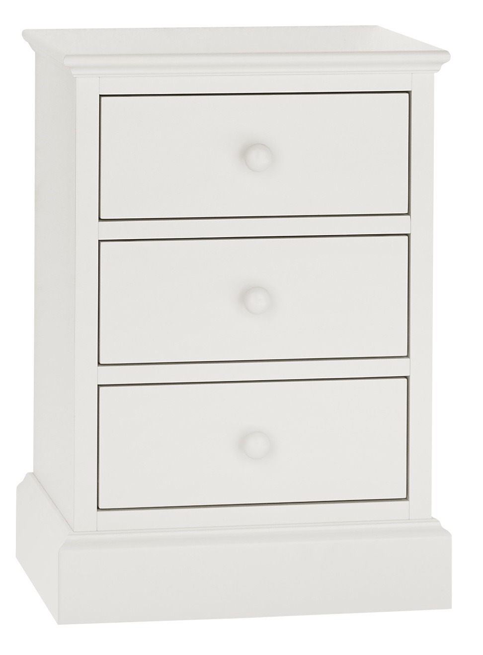 Ashby White 3 Drawer Nightstand - Style Our Home