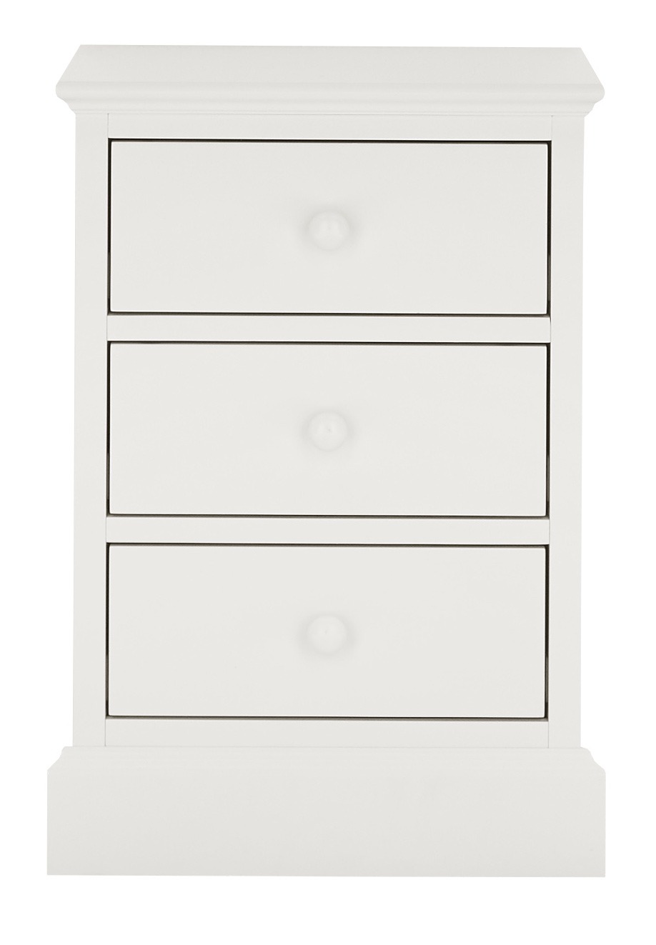 Ashby White 3 Drawer Nightstand - Style Our Home
