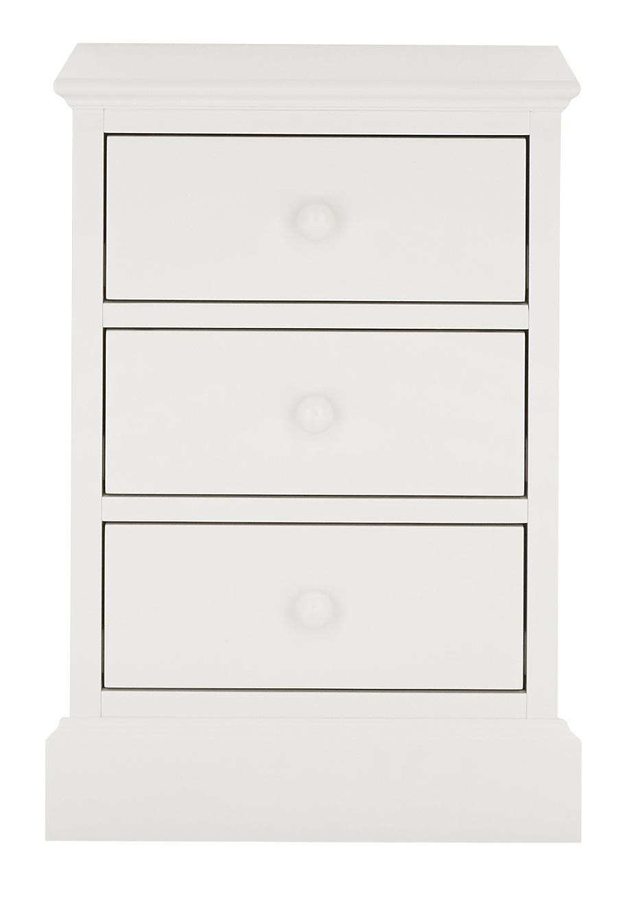 Ashby White 3 Drawer Nightstand - Style Our Home