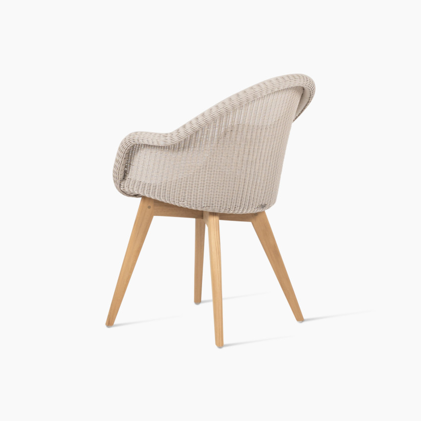 Edgard Dining Chair Teak Base by Vincent Sheppard in Old Lace | Style Our Home