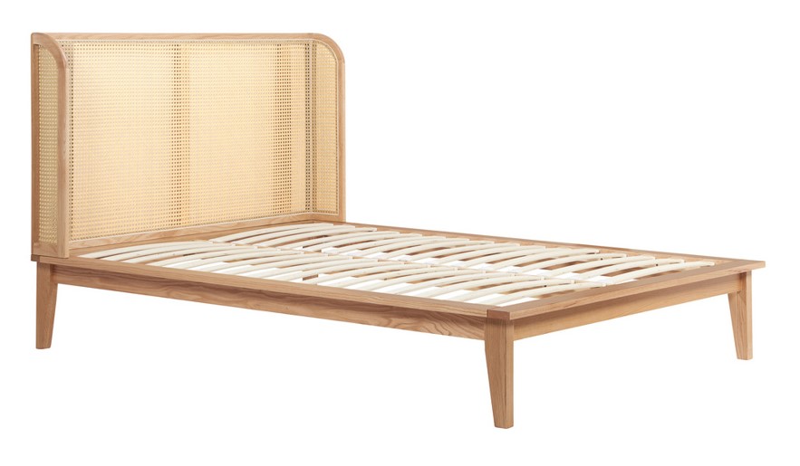135cm Astrid Rattan Bed Oak by Birlea | Style Our Home