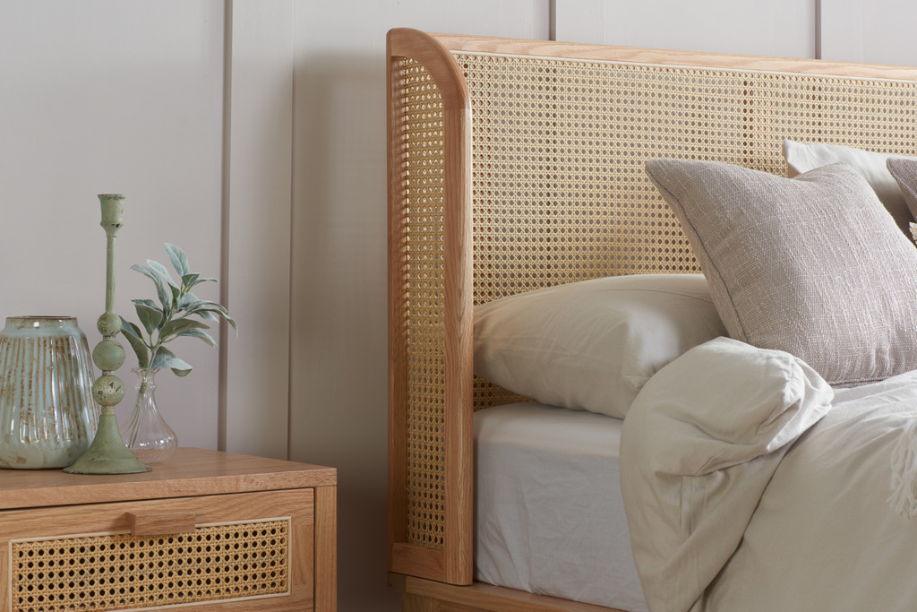 135cm Astrid Rattan Bed Oak by Birlea | Style Our Home