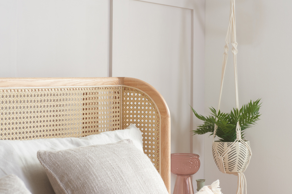 135cm Astrid Rattan Bed Oak by Birlea | Style Our Home