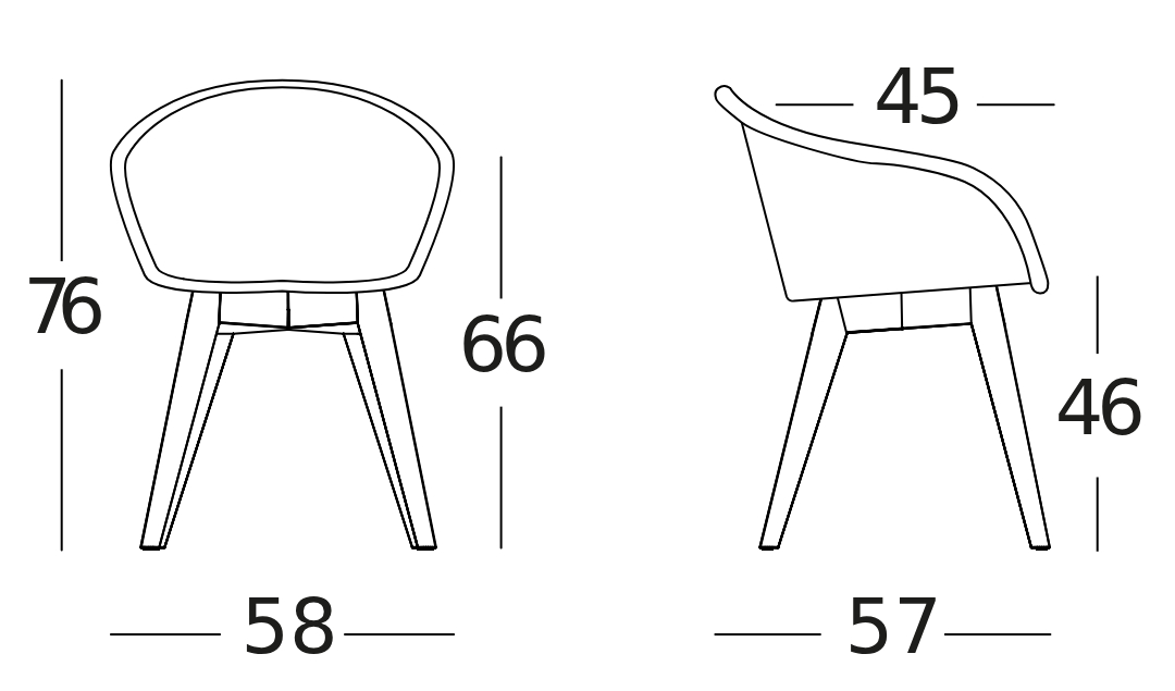 Avril Dining Chair with Black Wood Base - Style Our Home