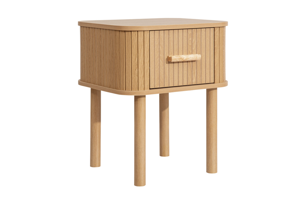 Axel 1 Drawer Fluted Bedside Oak by Birlea | Style Our Home