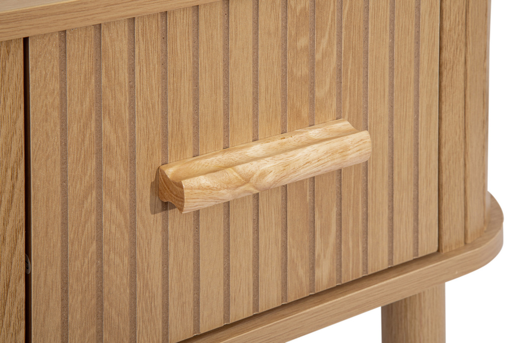 Axel 1 Drawer Fluted Bedside Oak by Birlea | Style Our Home