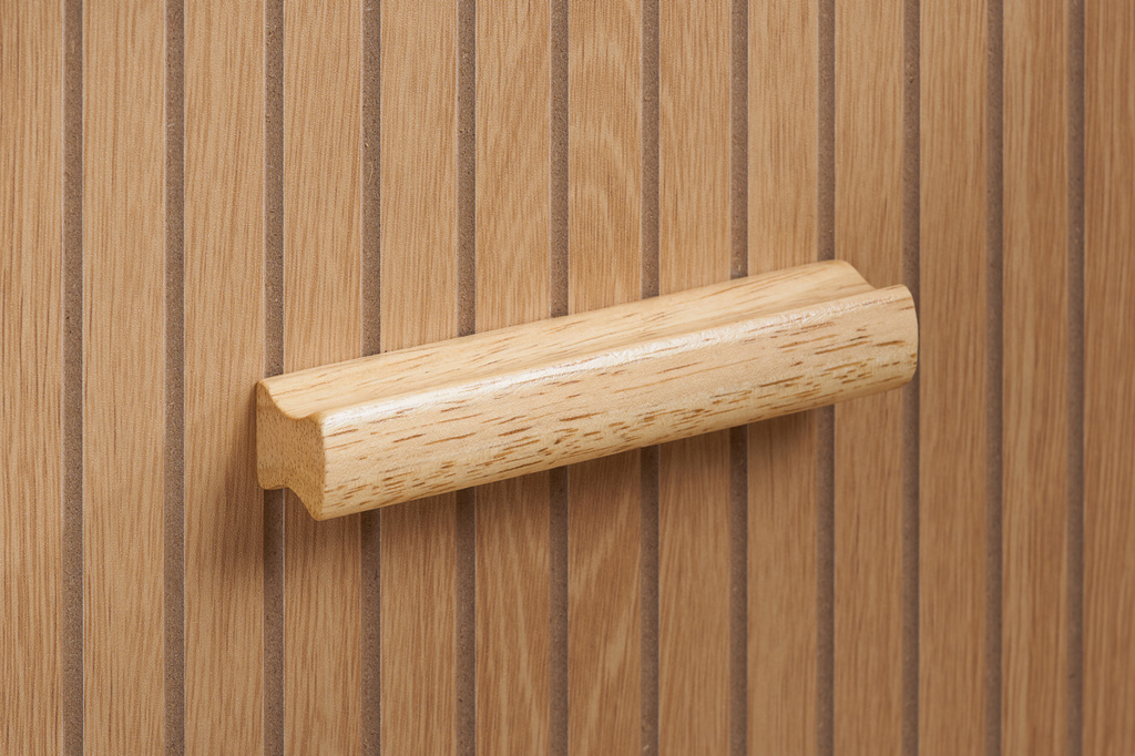 Axel 2 Drawer Fluted Bedside Oak by Birlea | Style Our Home