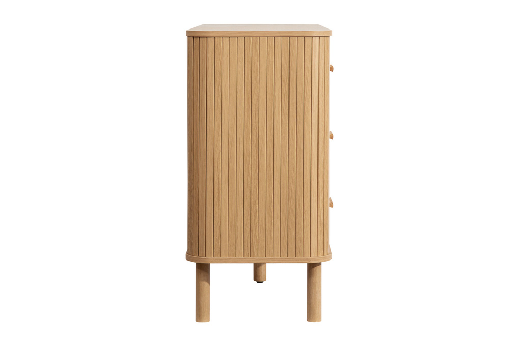 Axel 6 Drawer Fluted Chest Oak by Birlea | Style Our Home