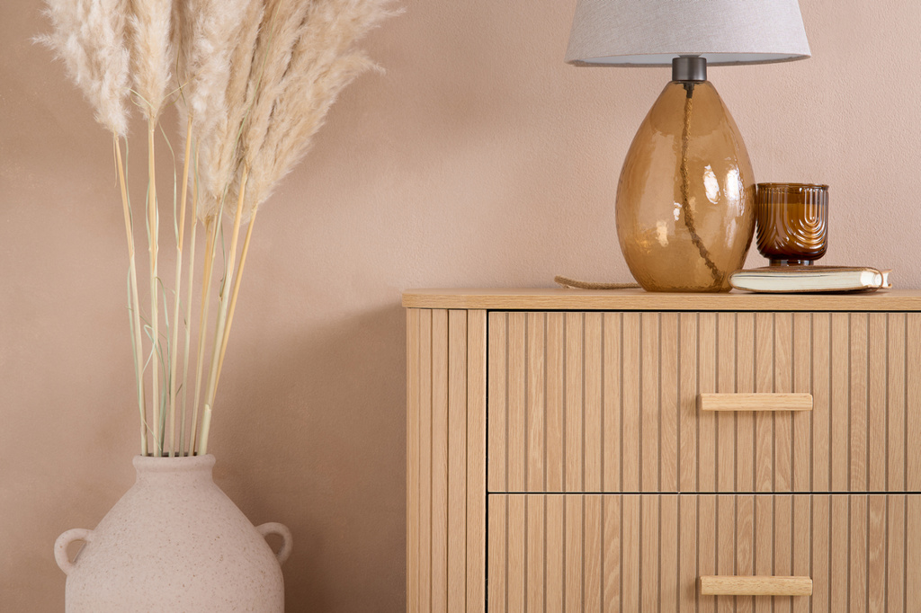 Axel 6 Drawer Fluted Chest Oak by Birlea | Style Our Home