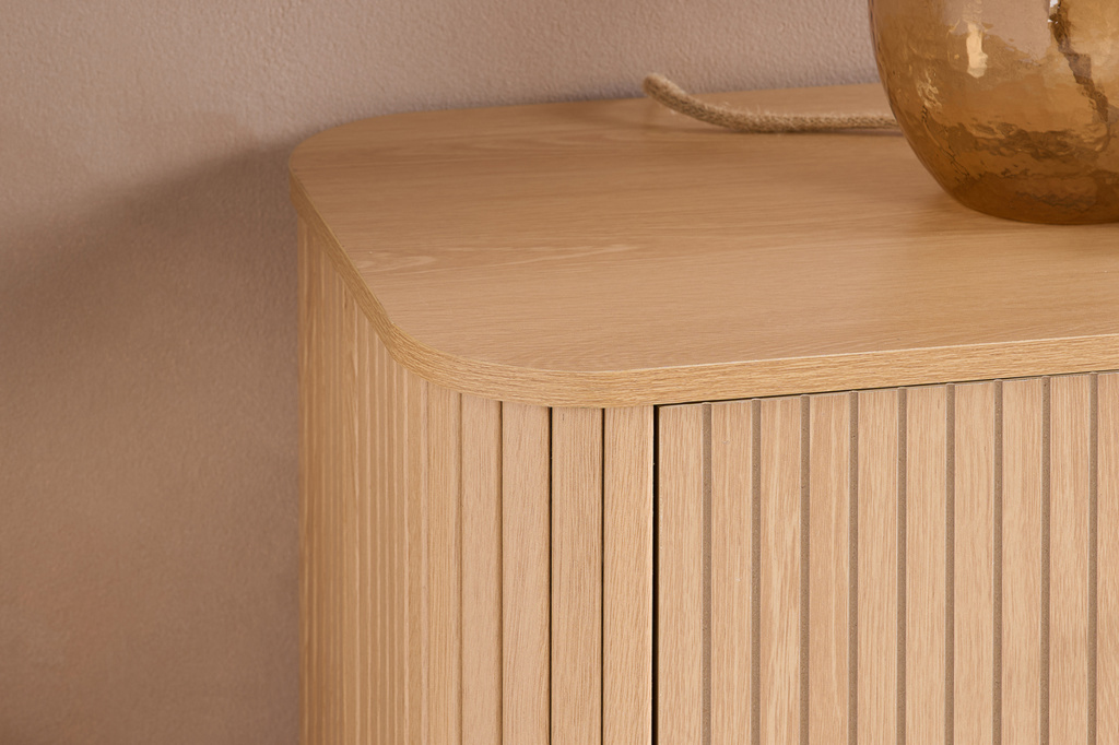 Axel 6 Drawer Fluted Chest Oak by Birlea | Style Our Home
