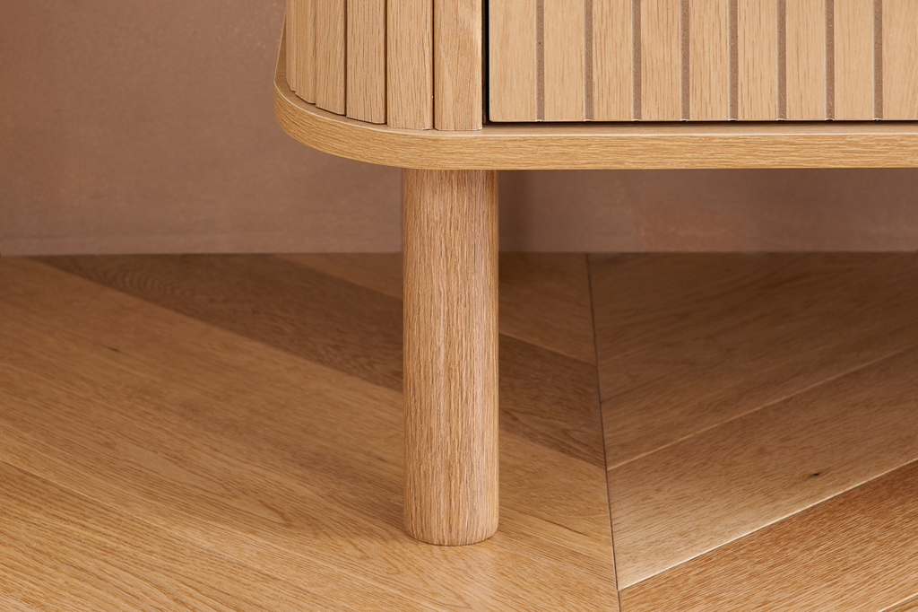 Axel 6 Drawer Fluted Chest Oak by Birlea | Style Our Home