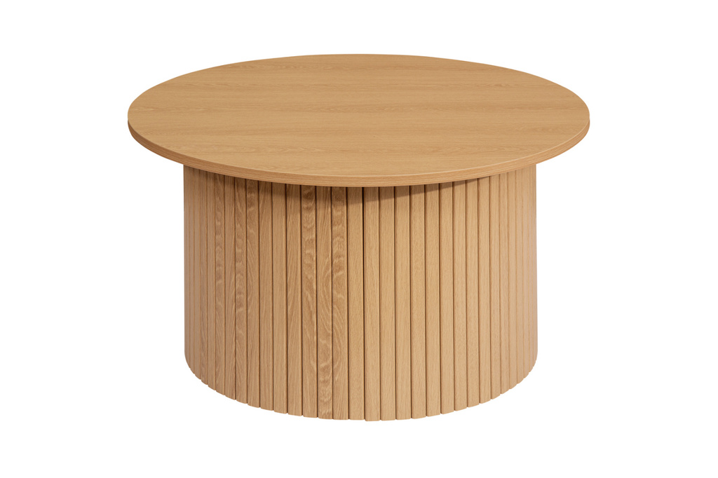 Axel Round Fluted Coffee Table Oak by Birlea | Style Our Home