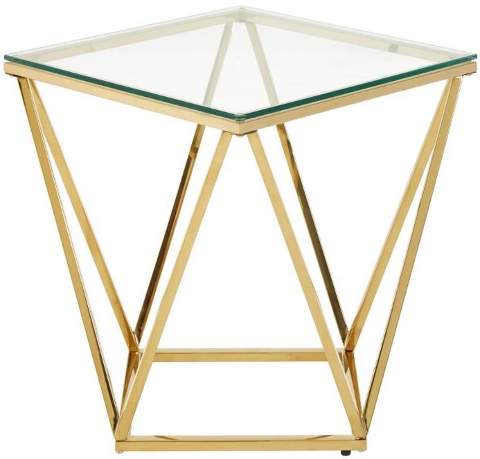 Axel Gold Twist Small End Table by Prestige | Style Our Home