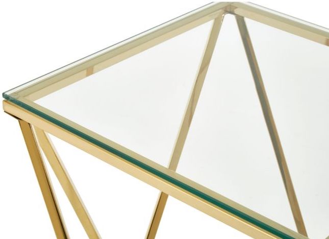Axel Gold Twist Small End Table by Prestige | Style Our Home