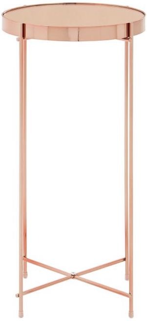 Axel Rose Gold Tall Side Table by Prestige |Style Our Home